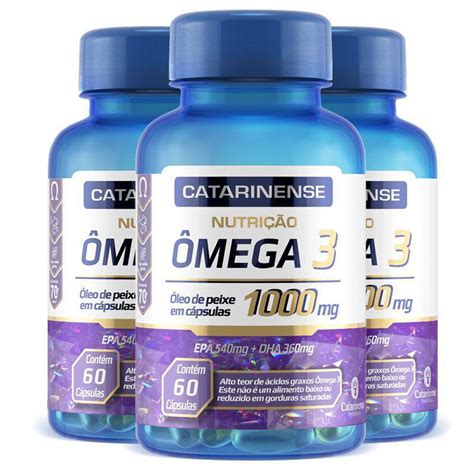 Kit Ômega 3 1000Mg Catarinense 300 Cápsulas Submarino