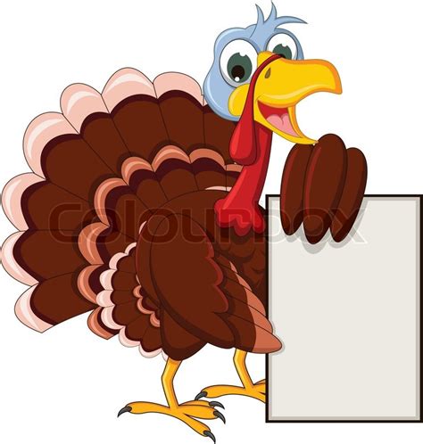 Vector illustration of Funny Turkey ... | Stock vector | Colourbox