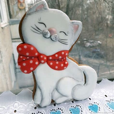 Пряник имбирный Котик.Расписной пряник Котик в интернет-магазине ...