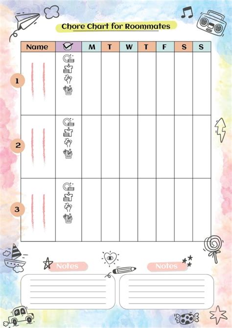 Printable Chore Chart For 3 Roommates [PDF Included] - Printables Hub