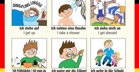 A3 German Poster Teaching Aid Classroom Resources My Daily Routines