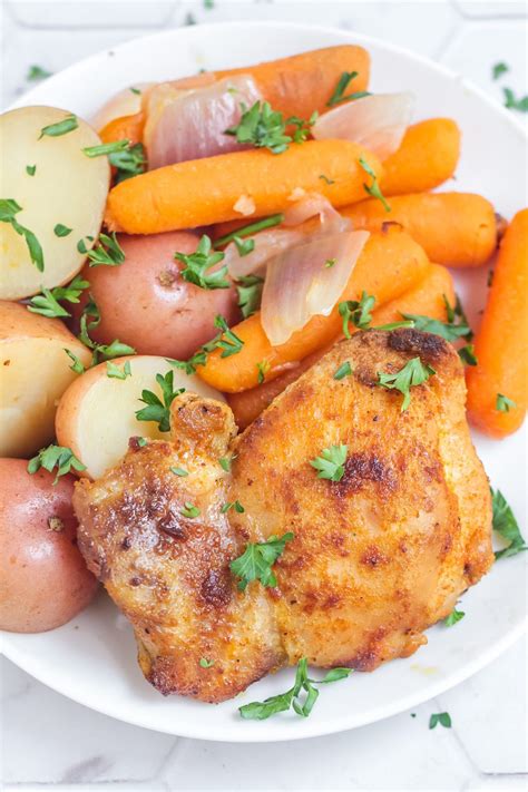 Slow Cooker Bone In Chicken Thighs And Potatoes At Deidre Jimenez Blog