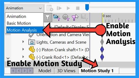 How To Enable Motion Study Motion Manager In Solidwork How To Enable