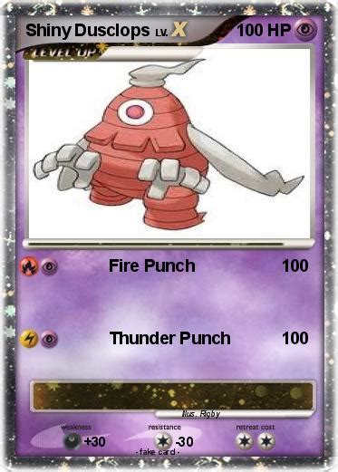 Pokémon Shiny Dusclops - Fire Punch - My Pokemon Card