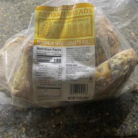 Trader Joe S Artisan Bread Pumpkin Seed Ciabatta Rolls Reviews Abillion