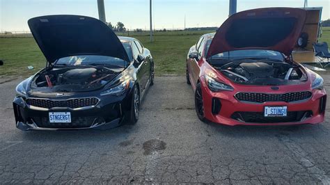 Kia Stinger Gt Vs Stinger Gt Tuned Mile Drag Race Youtube