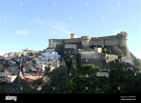 The 6th Century Aragonese Angevine Castle In Gaeta Italy Stock Photo