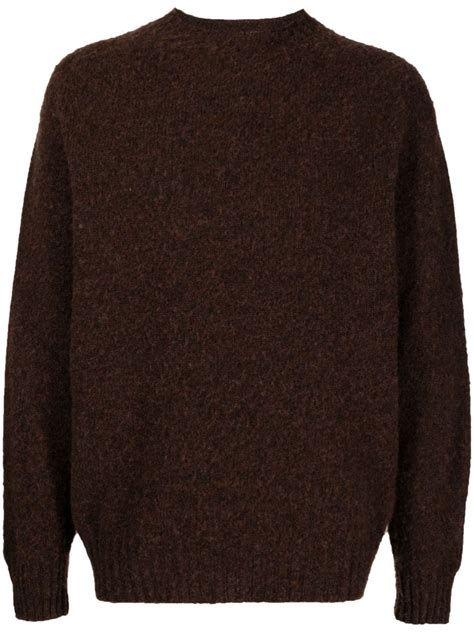 YMC Suedehead Crew Neck Knitted Sweater Farfetch