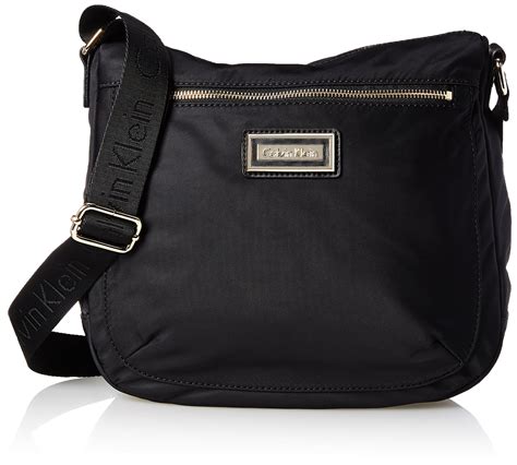 Calvin Klein Nylon Messenger Bag Blackgold New Free Shipping Ebay