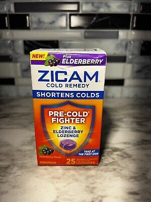 Zicam Cold Remedy Pre Cold Fighter Zinc Elderberry Lozenges Ct Ebay