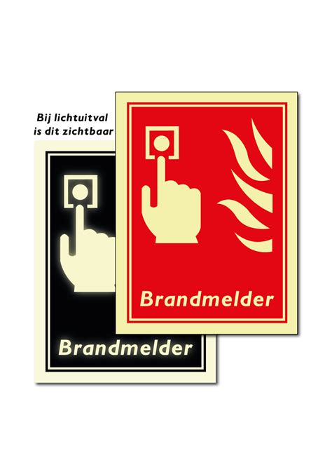 Brandmelder Bord Nalichtend Fotoluminescent Onlinesafetyshop