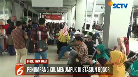 Dampak KRL Jakarta Bogor Anjlok Sejumlah Penumpang Menumpuk Di Stasiun