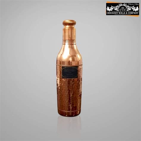 Crockery Wala And Company Set Of Pure Copper Champagne Bottle With Two