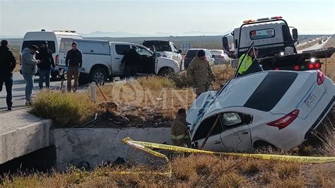 Volcadura Rumbo A Delicias Deja Dos Adultos Sin Vida Y Dos Menores