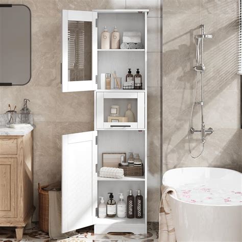 Amazon IDEALHOUSE Tall Bathroom Cabinet Narrow Storage Cabinet