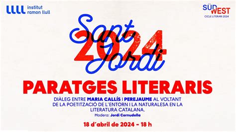 Sant Jordi 2024 Paratges Literaris Diàleg entre Maria Callís i