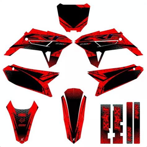 Kit Plotagem Carenagem Biker Crf 230f 250f 0 22mm Parcelamento Sem