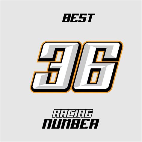 Vector Racing Number Template 36 17629174 Vector Art At Vecteezy