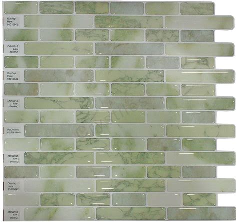 Crystiles In X In Peel And Stick Vinyl Wall Tile Backsplash