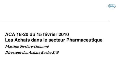 PPT ACA 18 20 du 15 fÃvrier 2010 Les Achats dans le secteur