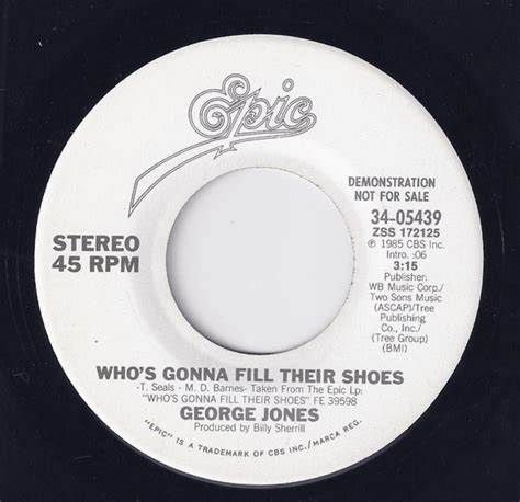 George Jones - Who's Gonna Fill Their Shoes (1985, Vinyl) | Discogs