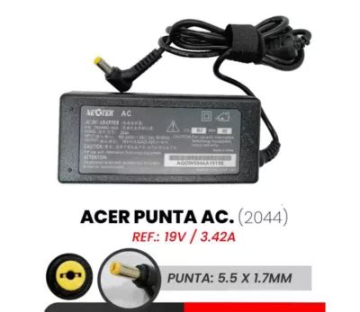 Adaptador Homologado Neotek Para Acer 19V 342A Punta Amarilla NEOTEK