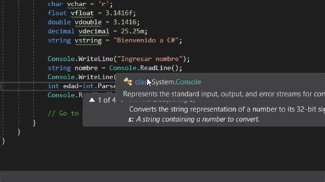 Visual C Tipos De Datos Y Variables En Visual Studio Community Con