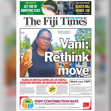 From The Editor In Chiefs Desk Your January Briefing The Fiji Times