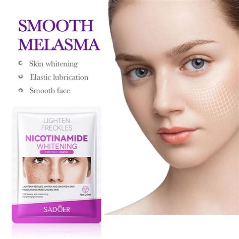 Sadoer Nicotinamide Whitening Freckle Moisturizing Facial Sheet Mask ...