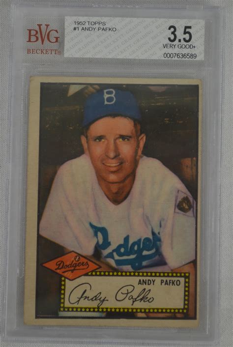 Lot Detail Andy Pafko 1952 Topps Baseball Card Bvg 35