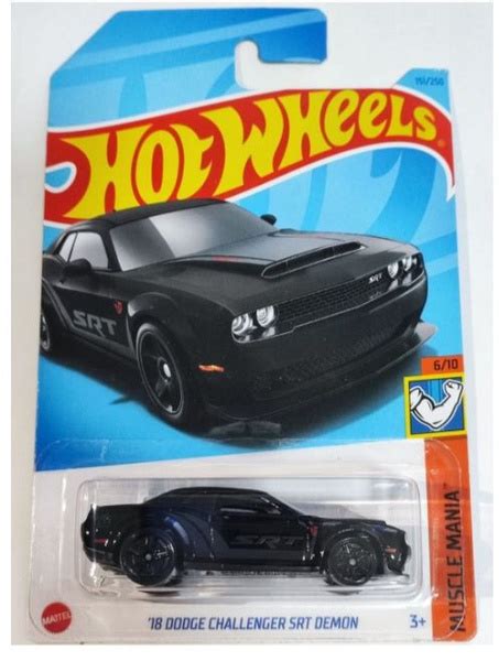 Машинка базовая Hot Wheels Dodge Challenger SRT Demon черный купить с доставкой по выгодным