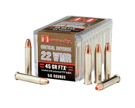 Hornady 22WMR 45GR FTX Critical Defense 83200 - Mel's Outdoors