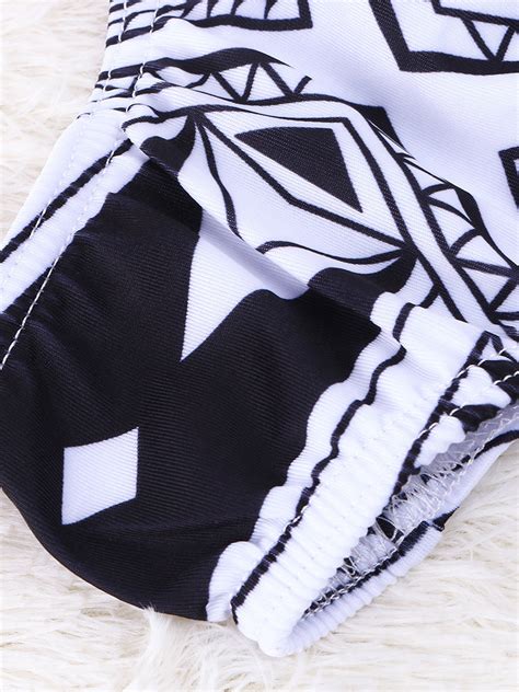 Sexy Geometry Printed Wireless Bikini Swimwear Power Day Sale