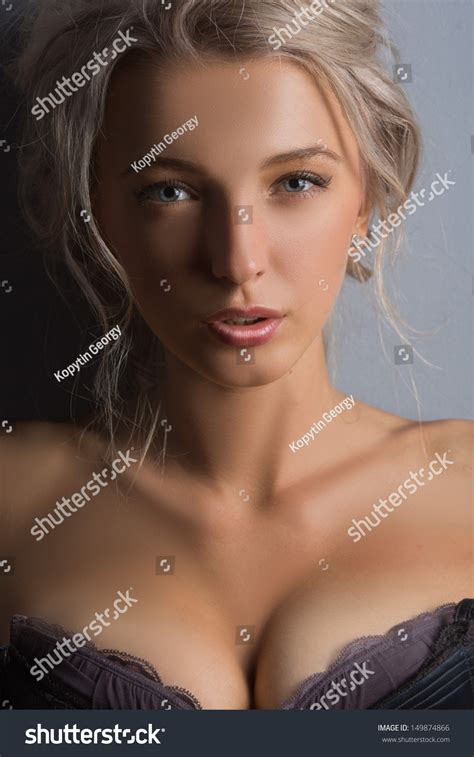 Shot Sexy Woman Black Lingerie Over Stock Photo 149874866 Shutterstock