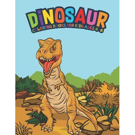 Fantastic Dinosaur Coloring Kids Book with 50 Diplodocus, Tyrannosaurus, Apatosaurus, Mosasaur ...