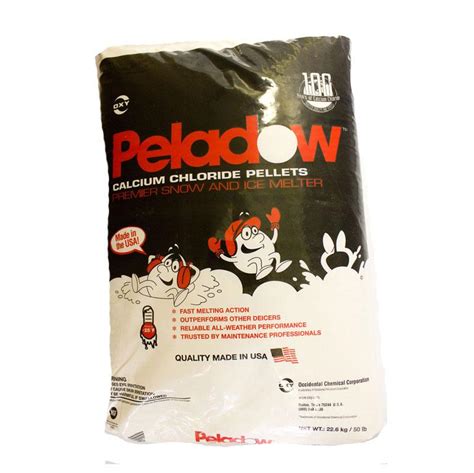 Peladow Calcium Chloride Ice Melt Pellets 50 Lb Bag