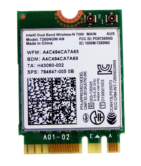 HP Intel Wireless-N 7260 AN BT NGFF MOW M.2 784647-001 7260.NGWANG.R ...