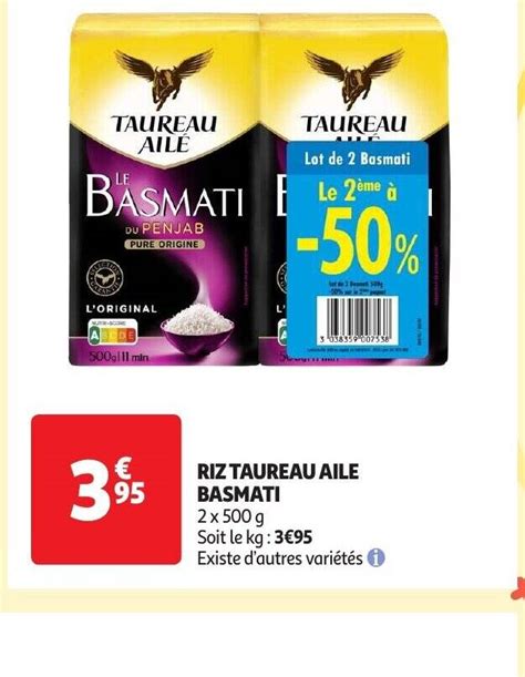 Promo RIZ TAUREAU AILE BASMATI Chez Auchan