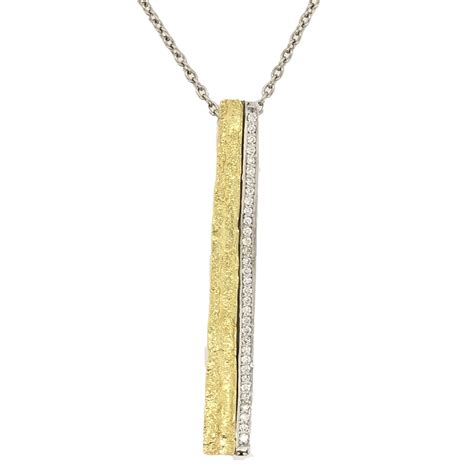 Gold Diamond Bar Necklace - K. Alan Smith