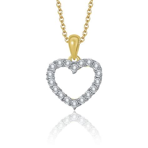 Pendentif Coeur De Diamants Or Jaune Aurora Ocarat