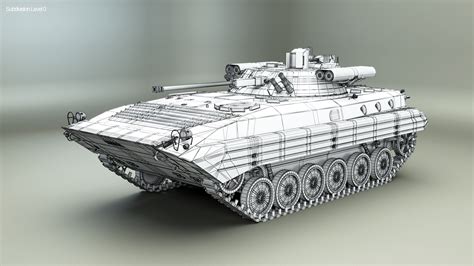 BMP 2M Berezhok Camo 3D Model TurboSquid 2212094