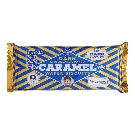 Tunnock's Dark Chocolate Caramel Wafers 8 Pack - World Market