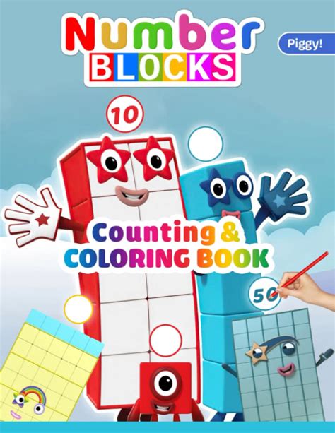 Piggy Numberblocks Counting And Coloring Book Number 1 50 Activities