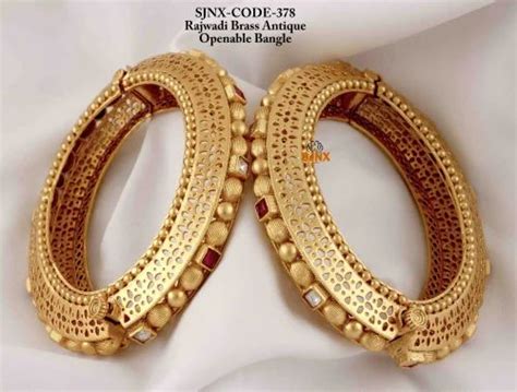 Wedding Wear Rajwadi Brass Antique Openable Bangle At Rs Pair In