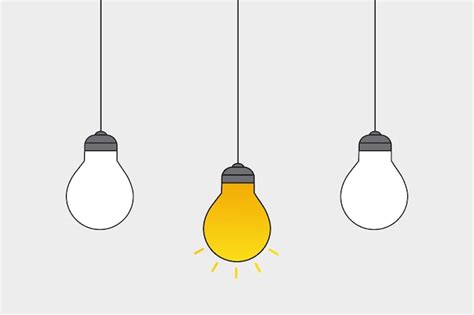 Premium Vector Creative Idea With Light Bulb Vector