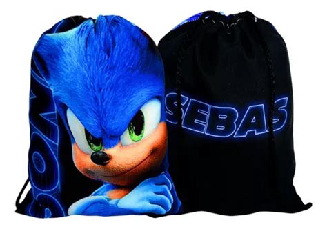 20 Morralitos Dulceros Sonic Personalizado Meses sin interés