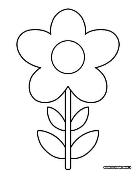 Flower Templateclipart Flower Daisy Petal Template Flower Cut Out