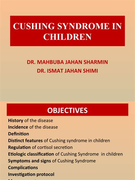 Cushing Syndrome In Children Dr Mahbuba Jahan Sharmin Dr Ismat Jahan