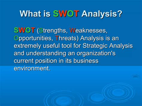 Swot Analysis Ppt