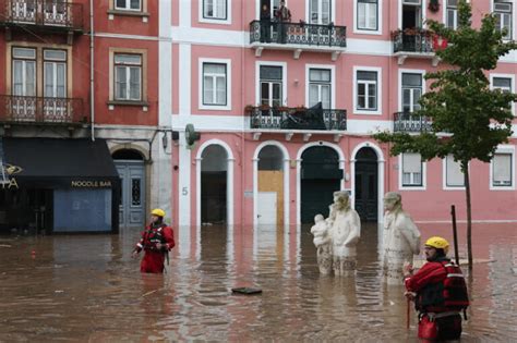 Heavy Rain Floods Batter Lisbon Residents Urged To Stay Home The